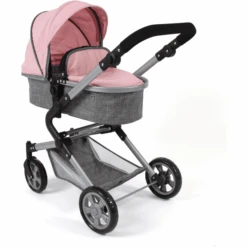 BAYER CHIC 2000 Cochecito De Muñeca Combi Lia - Mélange Gris-rosa -Tienda De Juguetes Para Niños bayer chic 2000 cochecito de muneca combi lia melange gris rosa a281692 2