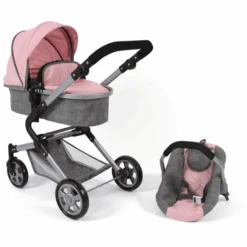 BAYER CHIC 2000 Cochecito De Muñeca Combi Lia - Mélange Gris-rosa