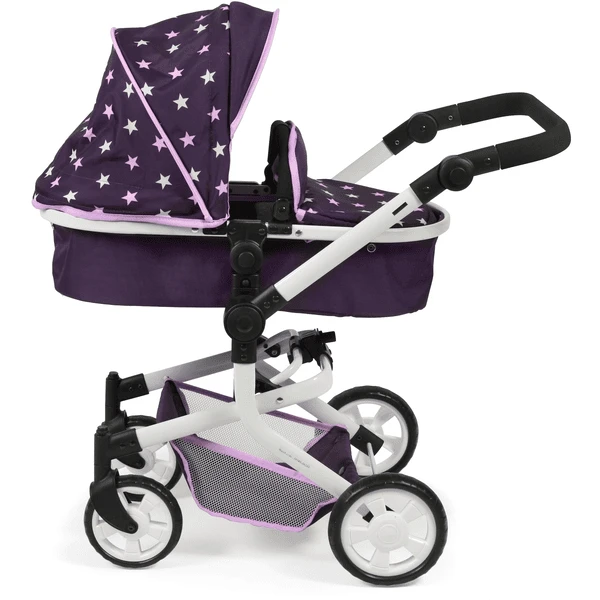 BAYER CHIC 2000 Cochecito De Muñecas Combi MIKA Stars Lila 2 BAYER CHIC 2000 Cochecito De Muñecas Combi MIKA Stars Lila - Imagen 2