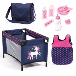 Bayer Design Juego De Accesorios 11 En 1 Azul, Con Unicornio