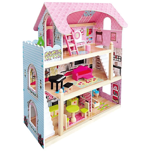 Bino Casa De Muñecas Con Balcón, 15 Piezas. 2 Bino Casa De Muñecas Con Balcón, 15 Piezas. - Imagen 2