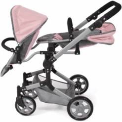 Cochecito De Bebé BAYER CHIC 2000 Linus Duo Melange Gris-rosa -Tienda De Juguetes Para Niños cochecito de bebe bayer chic 2000 linus duo melange gris rosa a359593 3
