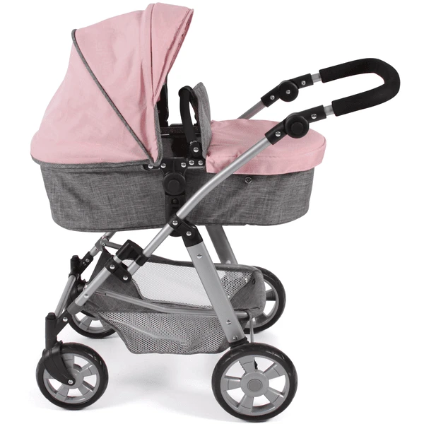 Cochecito De Muñeca BAYER CHIC 2000 Kombi NELE Melange Gris Rosa 2 Cochecito De Muñeca BAYER CHIC 2000 Kombi NELE Melange Gris Rosa - Imagen 2
