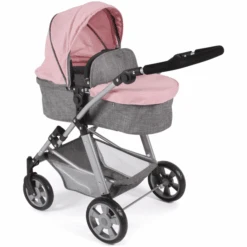 Cochecito De Muñeca BAYER CHIC 2000 Kombi NELE Melange Gris Rosa
