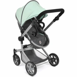 Cochecito De Muñeca BAYER CHIC 2000 MIKA Melange Antracita-menta -Tienda De Juguetes Para Niños cochecito de muneca bayer chic 2000 mika melange antracita menta a355317 2