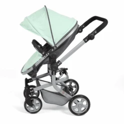 Cochecito De Muñeca BAYER CHIC 2000 MIKA Melange Antracita-menta -Tienda De Juguetes Para Niños cochecito de muneca bayer chic 2000 mika melange antracita menta a355317 3