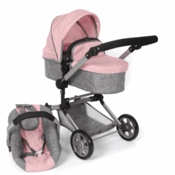 Cochecito De Muñeca BAYER CHIC LINUS Melange Gris Rosa