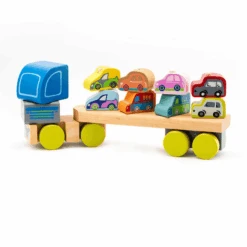 Cubika Toys Camión De Juguete De Madera Con Coches -Tienda De Juguetes Para Niños cubika toys camion de juguete de madera con coches a344552 3