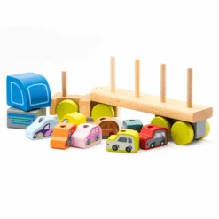 Cubika Toys Camión De Juguete De Madera Con Coches -Tienda De Juguetes Para Niños cubika toys camion de juguete de madera con coches a344552 4