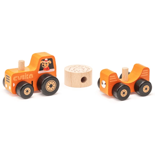 Cubika Toys Tractor De Juguete De Madera 2 Cubika Toys Tractor De Juguete De Madera - Imagen 2