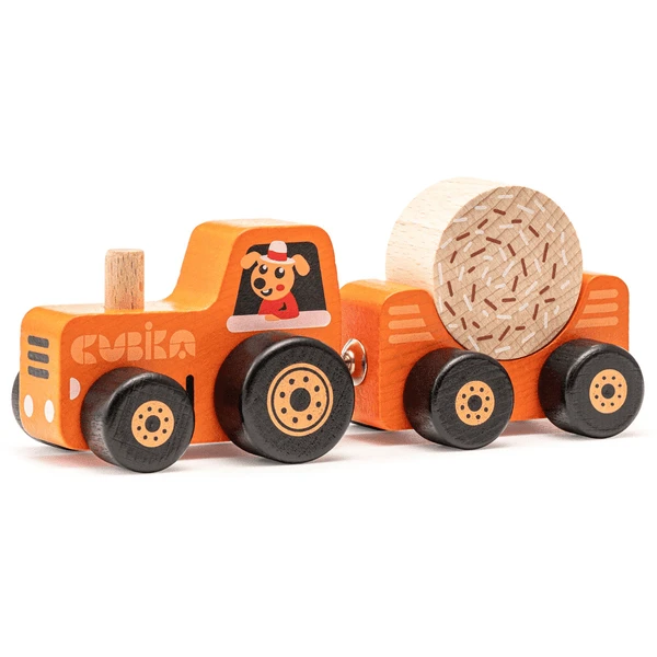 Cubika Toys Tractor De Juguete De Madera 1 Cubika Toys Tractor De Juguete De Madera