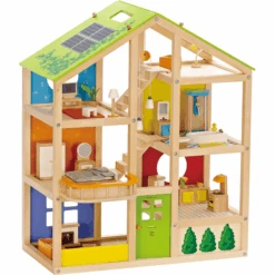 HAPE Casa De Madera "Cuatro Estaciones", Con Muebles (35 Piezas)