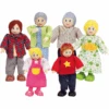 HAPE Familia De Muñecos - Piel Clara 6 Piezas