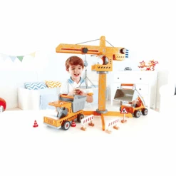 HAPE Grúa De Construcción Grande -Tienda De Juguetes Para Niños hape grua de construccion grande a131312 3