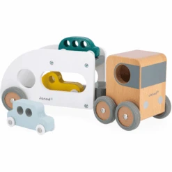 Janod ® Camión De Coches Bolid Con 3 Vehículos