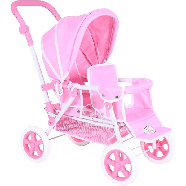 Knorr® Toys Cochecito De Muñeca Big Twin - Prince Ss White Rose 3 Knorr® Toys Cochecito De Muñeca Big Twin - Prince Ss White Rose - Imagen 3