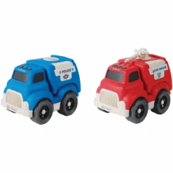 LEXIBOOK Camiones De Juguete Policía Y Bomberos De Bioplástico Biodegradable Para Niños Pequeños -Tienda De Juguetes Para Niños lexibook camiones de juguete policia y bomberos de bioplastico biodegradable para ninos pequenos a361441 4