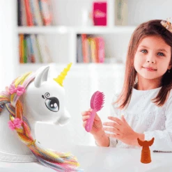 LEXIBOOK Mi Unicornio Mágico - Cabeza De Unicornio Para Vestir Con Accesorios, Efectos De Luz Y Sonido -Tienda De Juguetes Para Niños lexibook mi unicornio magico cabeza de unicornio para vestir con accesorios efectos de luz y sonido a361705 2
