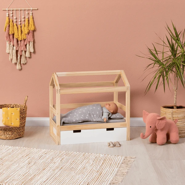 MUSTERKIND ® Cama De Juguete Casa Viola Madera/blanco 2 MUSTERKIND ® Cama De Juguete Casa Viola Madera/blanco - Imagen 2