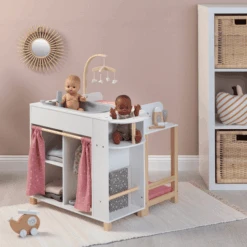 MUSTERKIND ® Centro De Muñecas "Viola" Blanco/natural/rosa Viejo -Tienda De Juguetes Para Niños musterkind centro de munecas viola blanco natural rosa viejo a392688 4