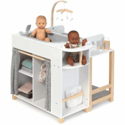 MUSTERKIND ® Centro De Muñecas "Viola" Blanco/naturaleza/gris