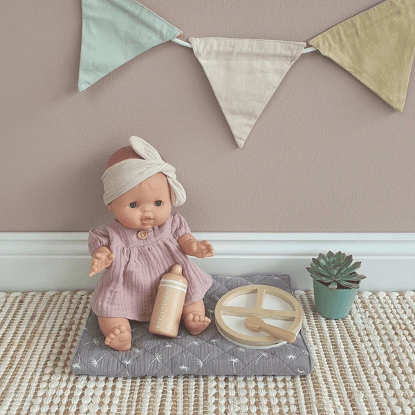 MUSTERKIND ® Set De Cuidado Y Alimentación De Muñecas Viola 3 MUSTERKIND ® Set De Cuidado Y Alimentación De Muñecas Viola - Imagen 3