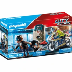 PLAYMOBIL ® Policía Ladrón De Dinero De La Motocicleta