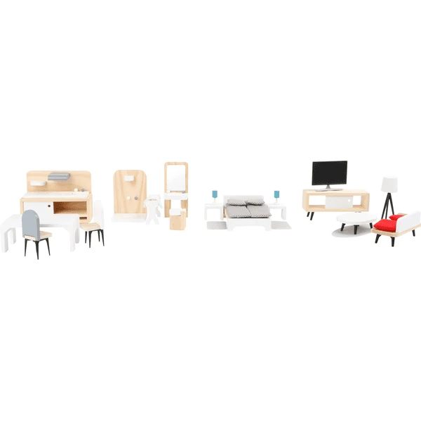 Small Foot Set Completo De Muebles De La Casa De Muñecas 1 Small Foot Set Completo De Muebles De La Casa De Muñecas