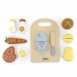Tryco Tabla De Cortar De Madera Con Alimentos -Tienda De Juguetes Para Niños tryco tabla de cortar de madera con alimentos a394075 2