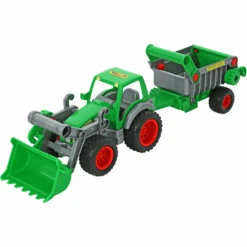 WADER QUALITY TOYS Tractor De Juguete Technic Con Pala Frontal Y Remolque Basculante