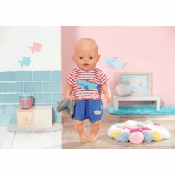 Zapf Creation BABY Born® Bath Pijama Y Zuecos Azul 43cm -Tienda De Juguetes Para Niños zapf creation baby born bath pijama y zuecos azul 43cm a403227 4