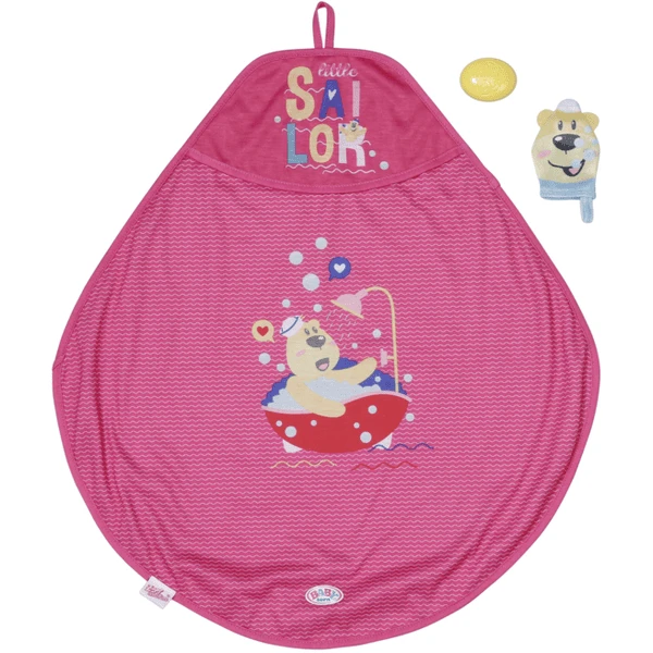 Zapf Creation BABY Born Bath Toalla Con Capucha Y Esponja 5 Zapf Creation BABY Born Bath Toalla Con Capucha Y Esponja - Imagen 5